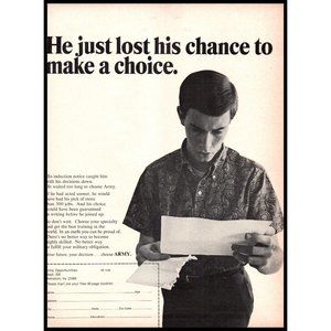 1967 US Army Recruiter Recruiting Draft Letter Vintage Print Ad Wall Art Photo
